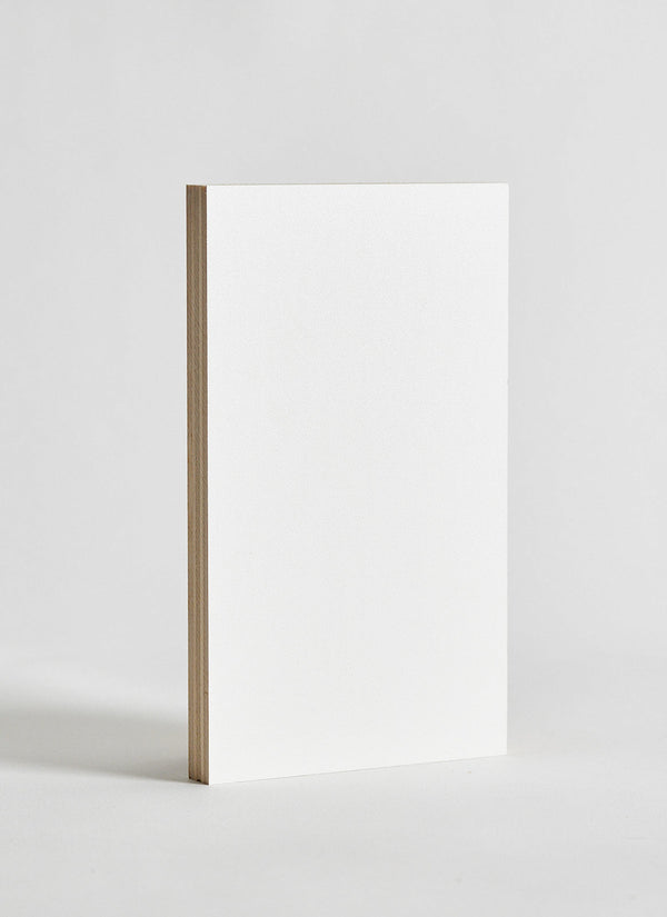 Plyco's White 15mm Polypropylene Alkorcell wall panel product on a white background