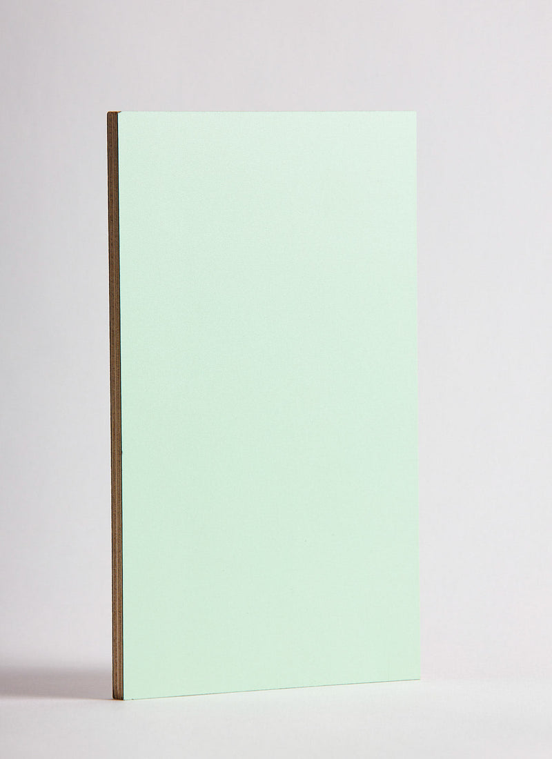 Plyco's Mint 12mm Decoply Laminated Plywood on a white background