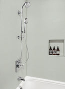 Zincworks Natural Laminex Aquapanel from Plyco used in a Melbourne shower DIY project without a white background
