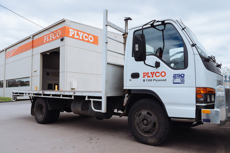 Exterior of Mornington Peninsula plywood supplier Plyco's Mornington warehouse open to the general public