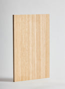 Plyco's Blackbutt timber veneer on Birch 18mm Quadro plywood panel on a white background