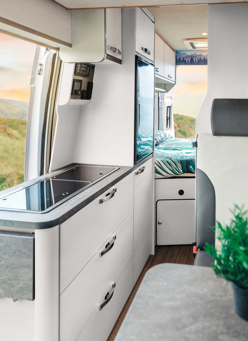 3mm Cloud Vanply used as interior caravan plywood for wall panels and cabinets from Melbourne plywood supplier Plyco without a white background