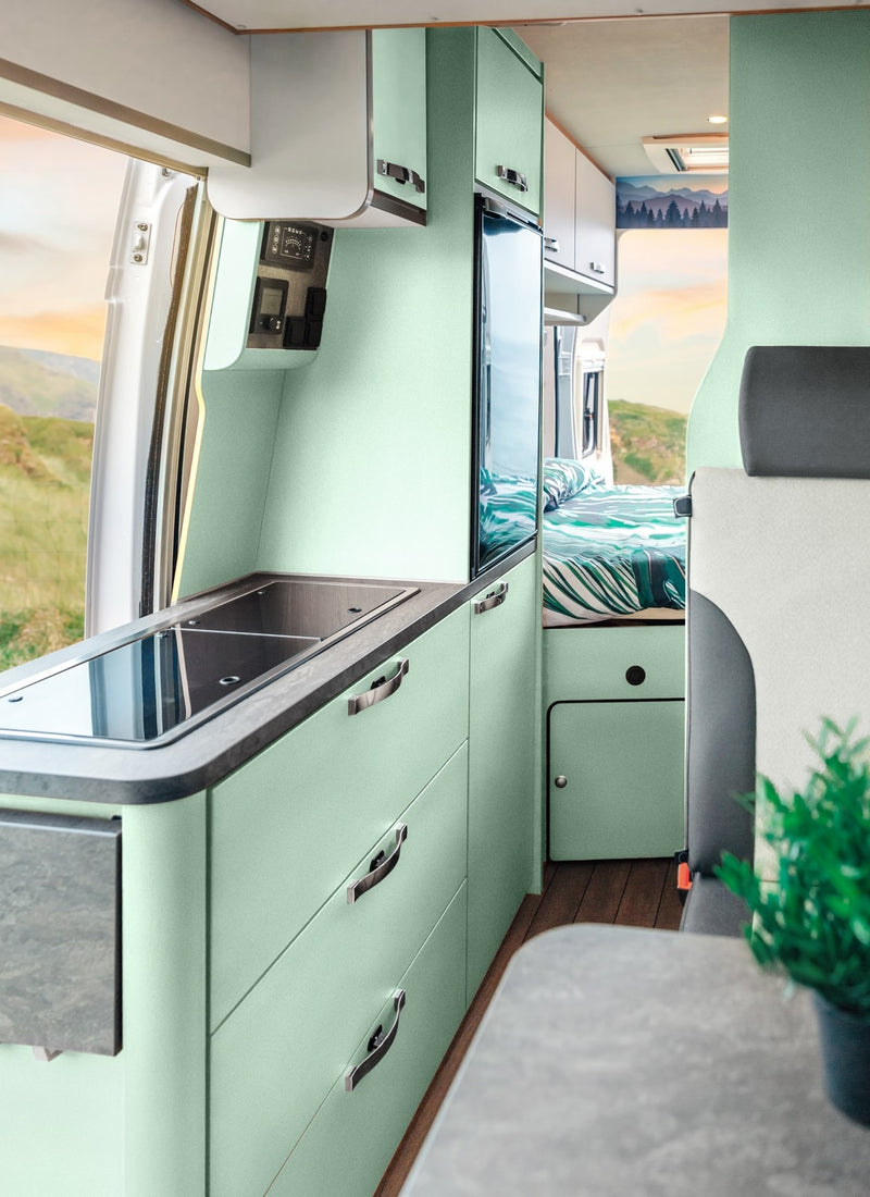 3mm Mint Vanply used as interior caravan plywood for wall panels and cabinets from Melbourne plywood supplier Plyco without a white background