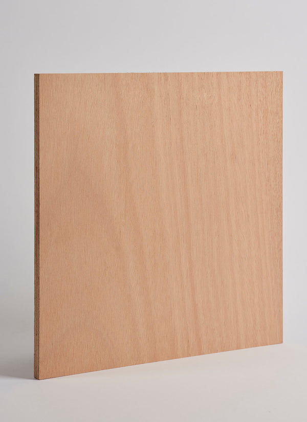 Melbourne plywood supplier Plyco's 12mm BB Gaboon Exterior Plywood on a white background