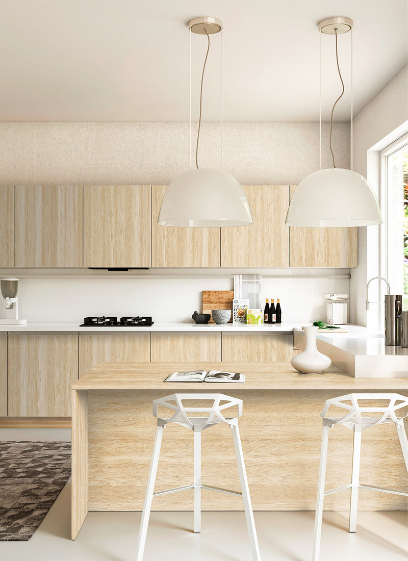 Second Melbourne kitchen featuring Blackbutt on Birch Plywood cabinets without a white background