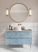 Laminex 0.8mm Freshwater Retro Laminate available at Plyco, used for commercial bathroom cabinetry and joinery on a white background