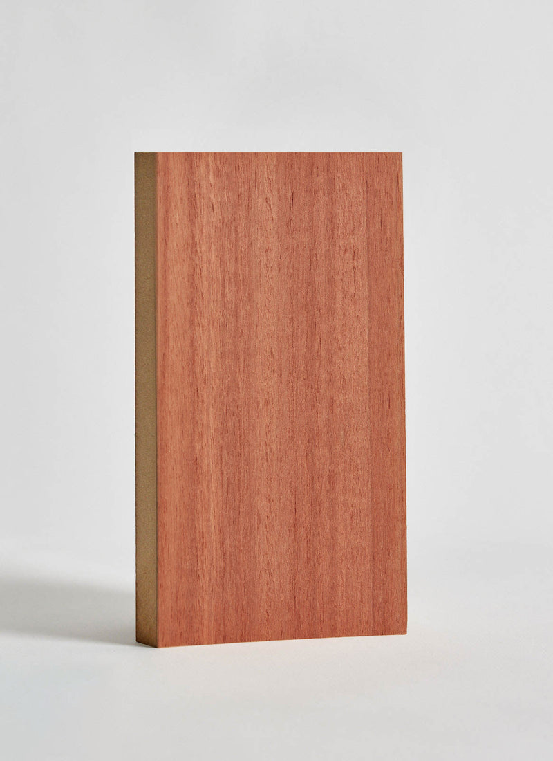 Plyco's 18mm Australian Jarrah Veneered MDF on a white background